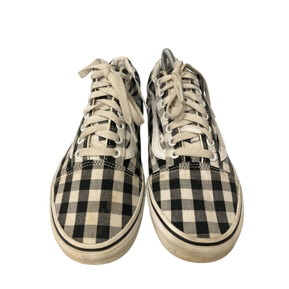 Vans Old Skool Black & White Checkered Canvas Sneakers Mens 7.5 / Womens 9 - Picture 3 of 8